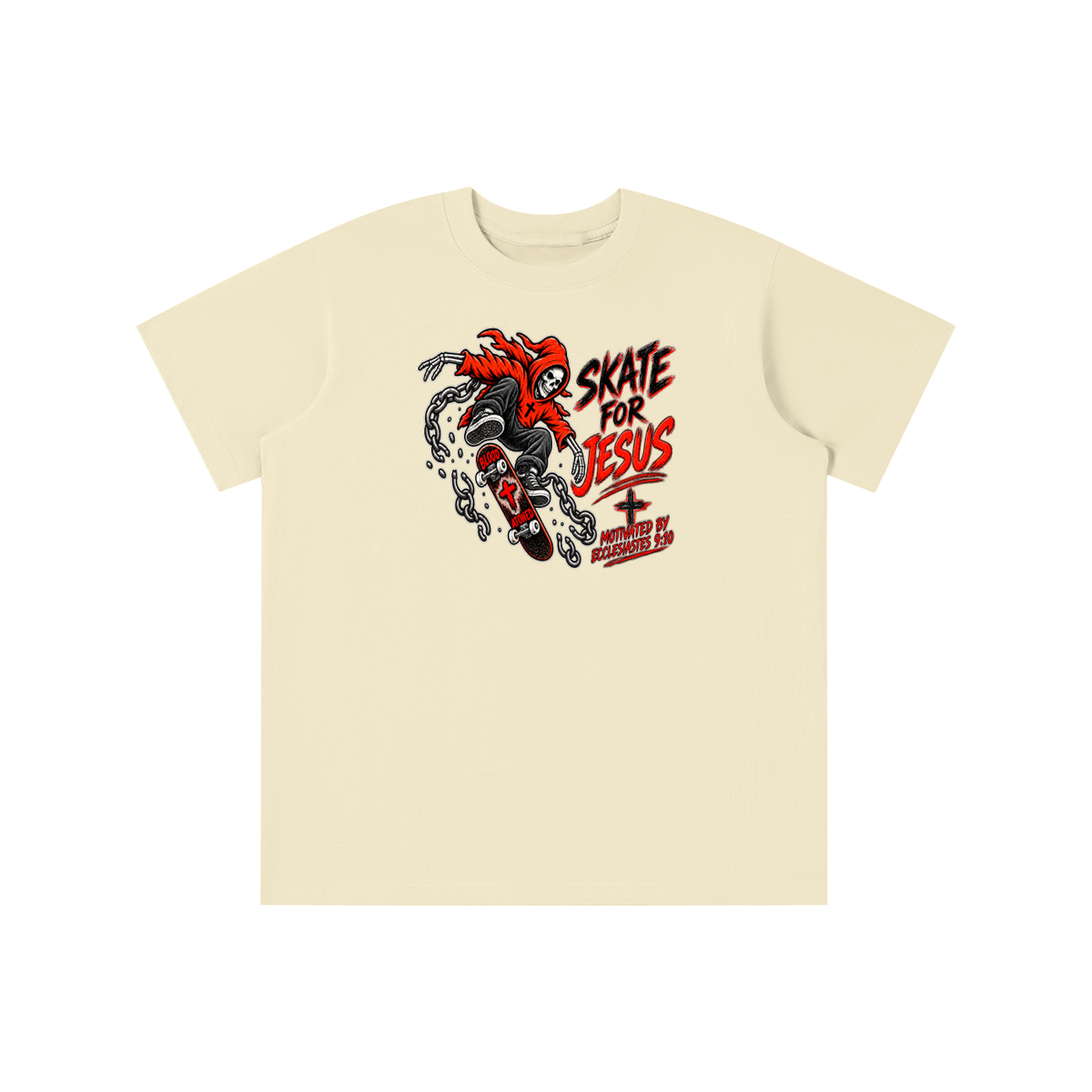 SKATE FOR JESUS MOTIVATED BY ECCLESIASTES 9:10 youth T-shirt