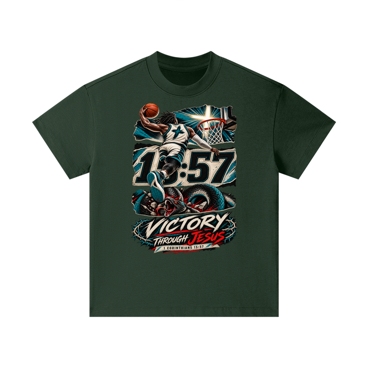 victory though Jesus Kids T-Shirt