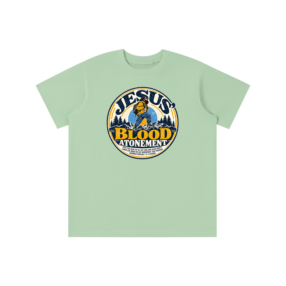 JESUS' BLOOD ATONEMENT PAYS THE DEBT OF ALL MY SINS AND JESUS DIDN'T COMPLAIN WHEN HE GOT MURDERED THAT MURDER SPNNED ROUGHLY 12-15 HOURS youth T-shirt