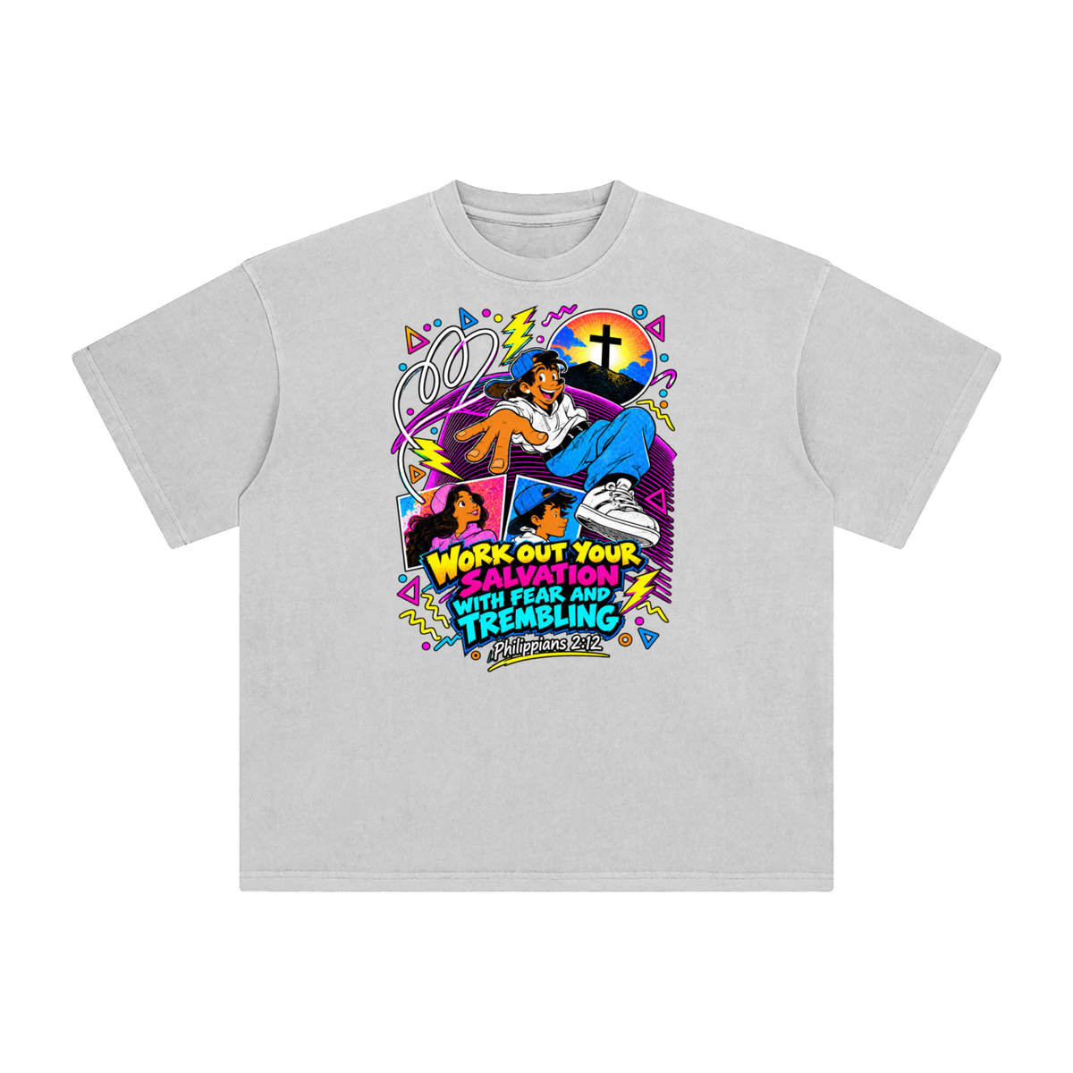 WORK OUT YOUR SALVATION WITH FEAR AND TREMBLING PHILIPPIANS 2:12 T-Shirt
