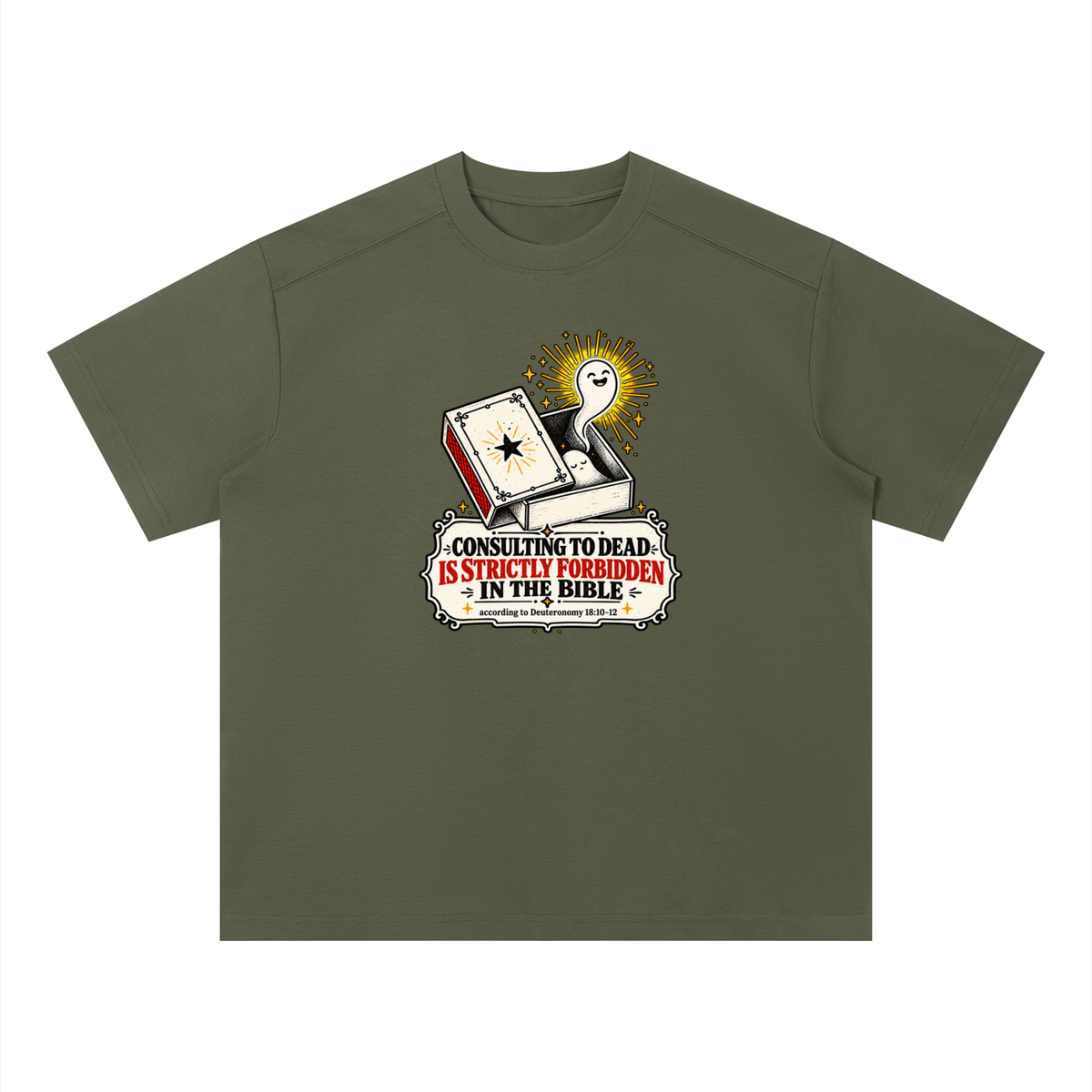 CONSULTING TO DEAD IS STRICTLY FORBIDDEN IN THE BIBLE according to Deuteronomy 18:10-12 T-Shirt