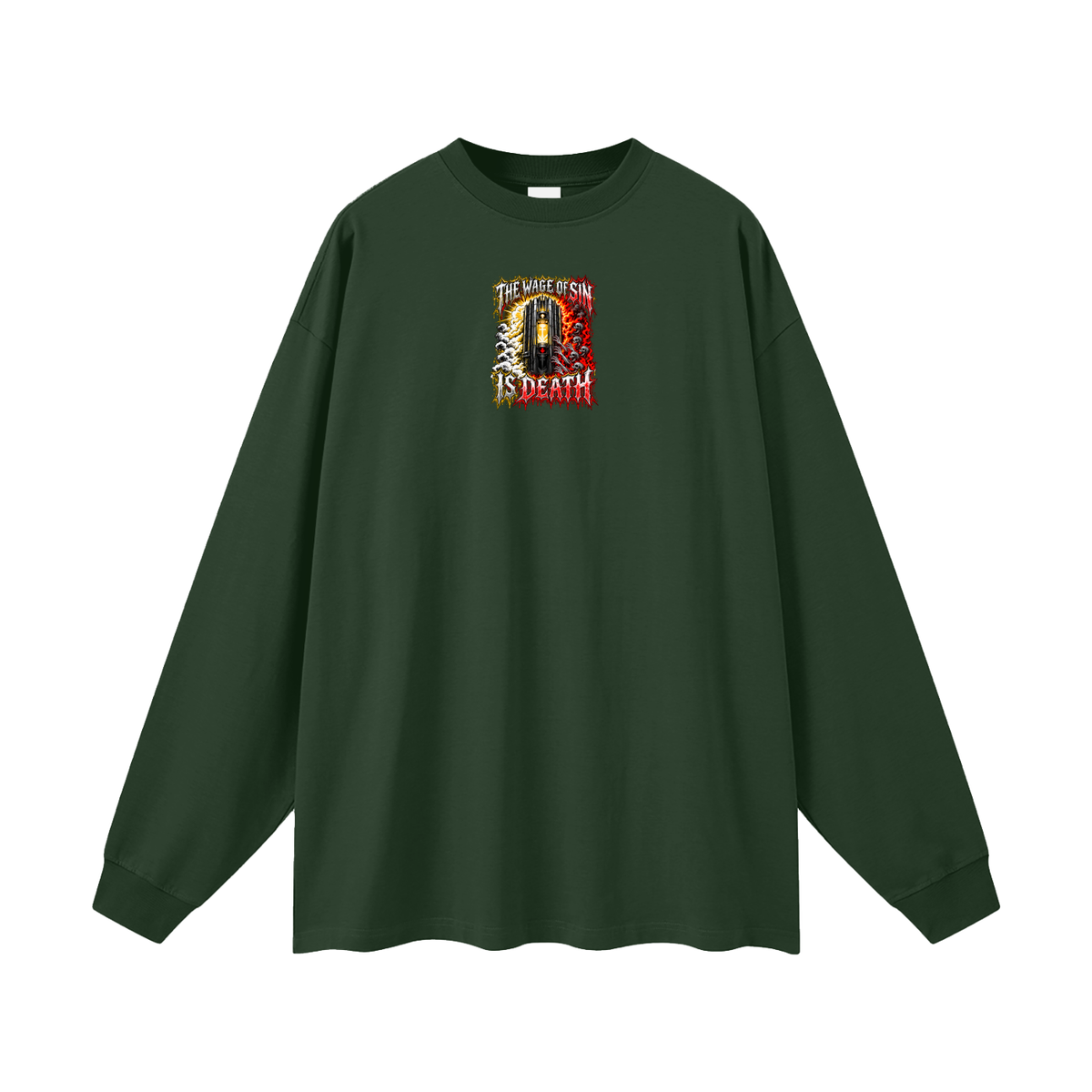 THE WAGE OF SIN IS DEATH WORKOUT YOUR SALVATION WITH FEAR & TREMBLING Long Sleeve T-Shirt
