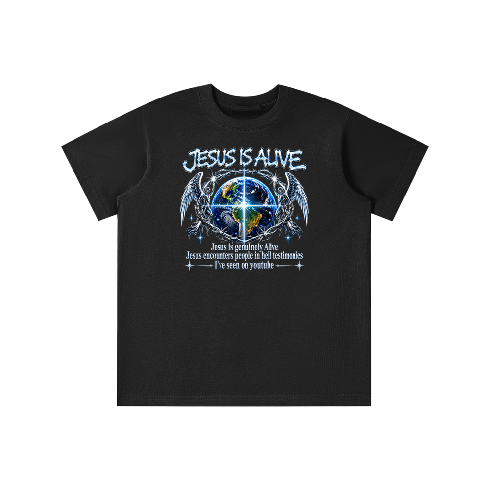 JESUS IS ALIVE Jesus is genuinely Alive Jesus encounters people in hell testimonies I've seen on youtube youth T-shirt