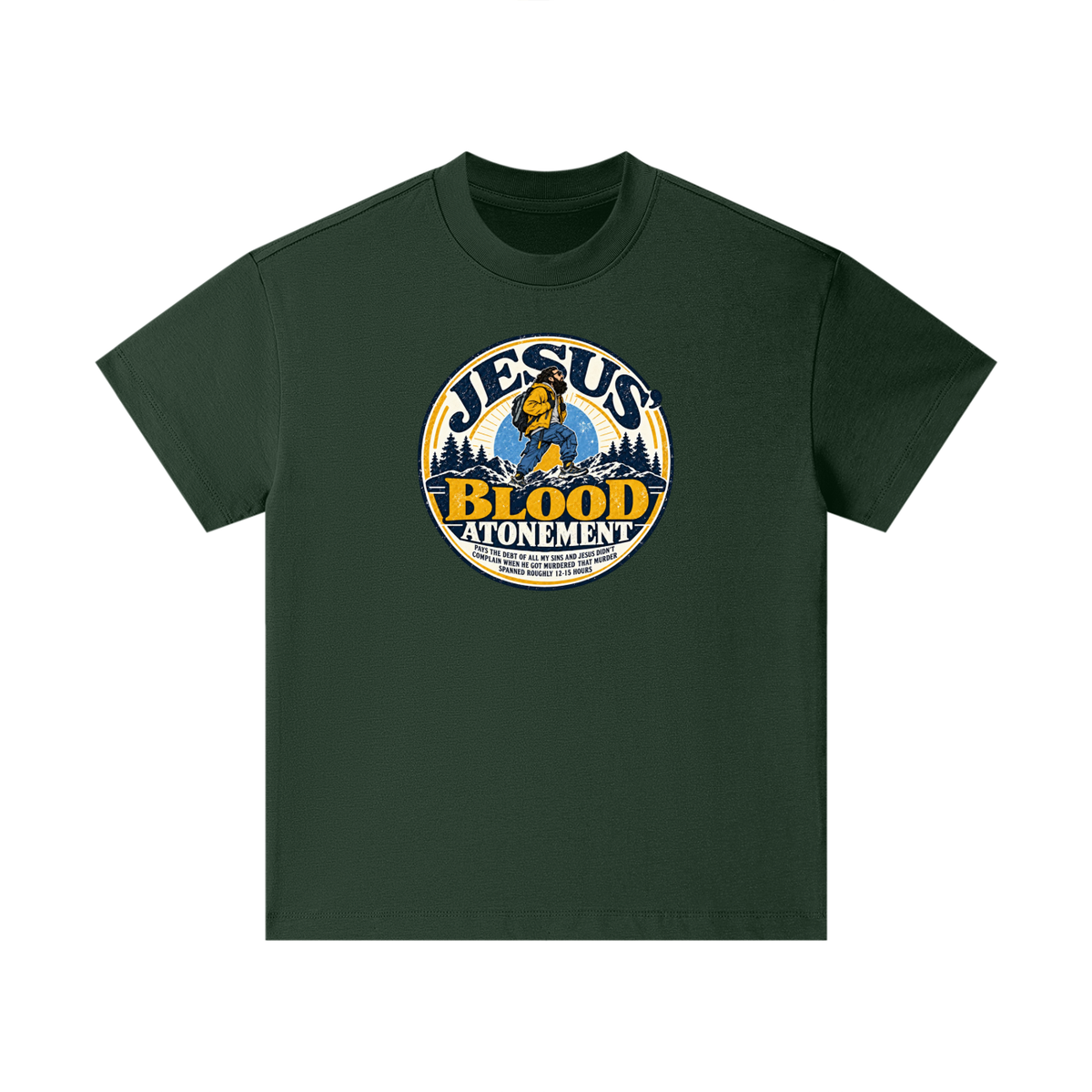 JESUS' BLOOD ATONEMENT PAYS THE DEBT OF ALL MY SINS AND JESUS DIDN'T COMPLAIN WHEN HE GOT MURDERED THAT MURDER SPNNED ROUGHLY 12-15 HOURS Kids T-Shirt