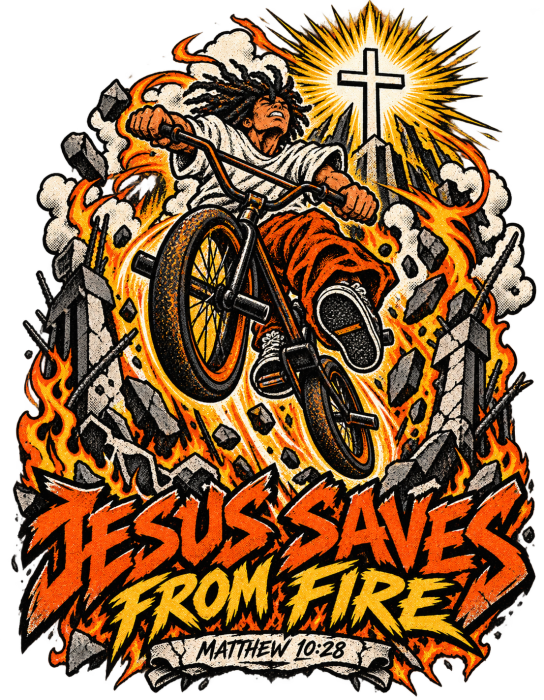 JESUS SAVES FROM FIRE Shorts