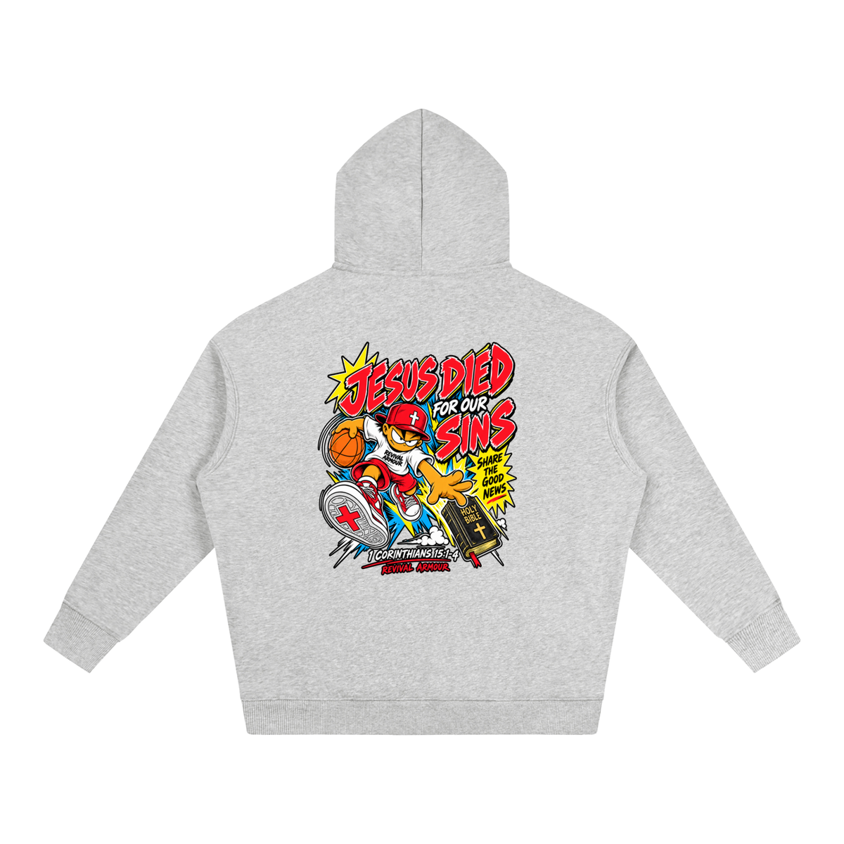 SUBMIT TO JESUS RESIST THE DEVIL AND HE WILL FLEE FROM YOU INSPIRED BY JAMES 4:7 JESUS DIED FOR OUR SINS SHARE THE GOOD NEWS HOLY BIBLE 1 CORTHIANS 15:1-4 REVIVAL ARMOUR Hoodie