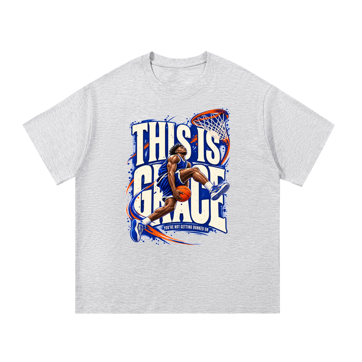 THIS IS GRACE YOU'RE NO GETTING DUNKED ON ( MARK 1:15 IS ON HIS SHOES ) T-Shirt