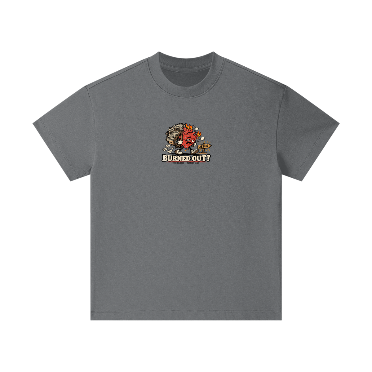 BURNED OUT? COME TO JESUS MATTHEW 11:28 Kids T-Shirt