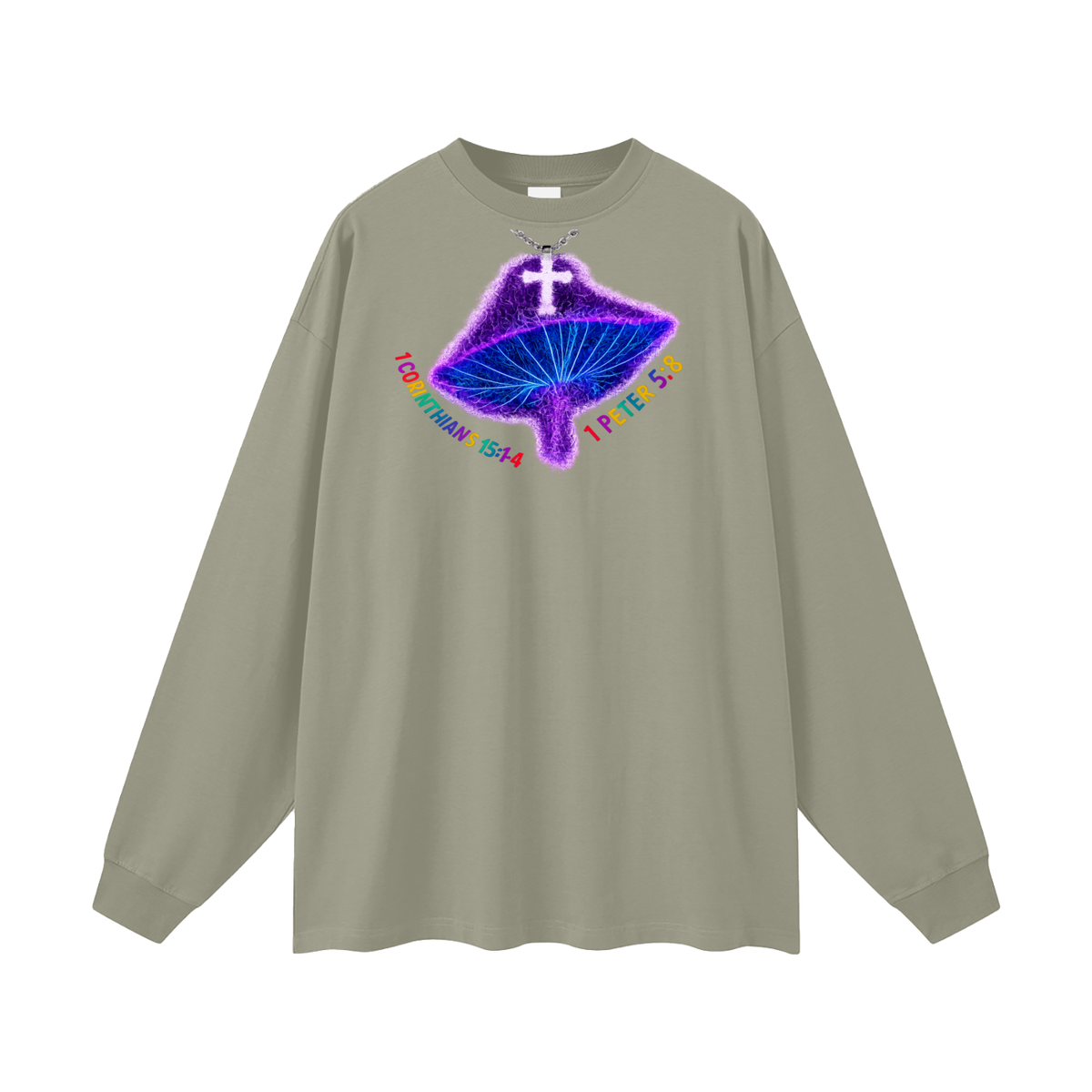 1 Corinthians 15:1-4 1 Peter 5:8 Long Sleeve T-Shirt