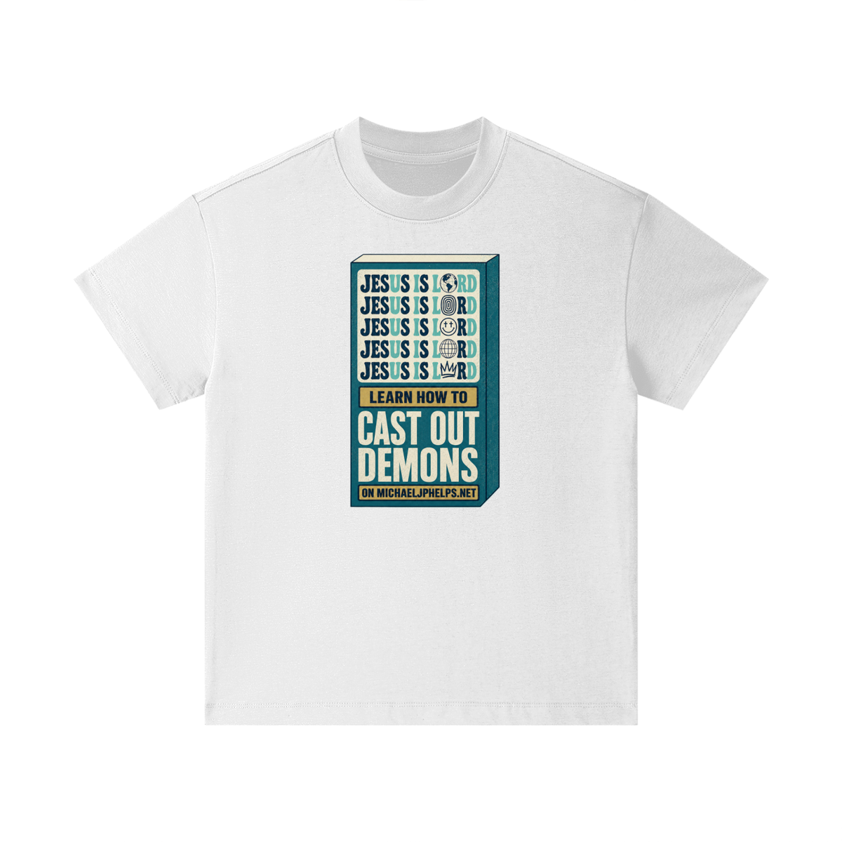 Jesus is Lord 5x Learn how to cast out demons on MICHAELJPHELPS.NET Kids T-Shirt