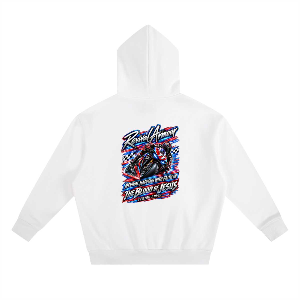REVIVAL ARMOUR REVIVAL HAPPENS WITH FAITH IN THE BLOOD OF JESUS 1 PETER 1:18-19 Hoodie