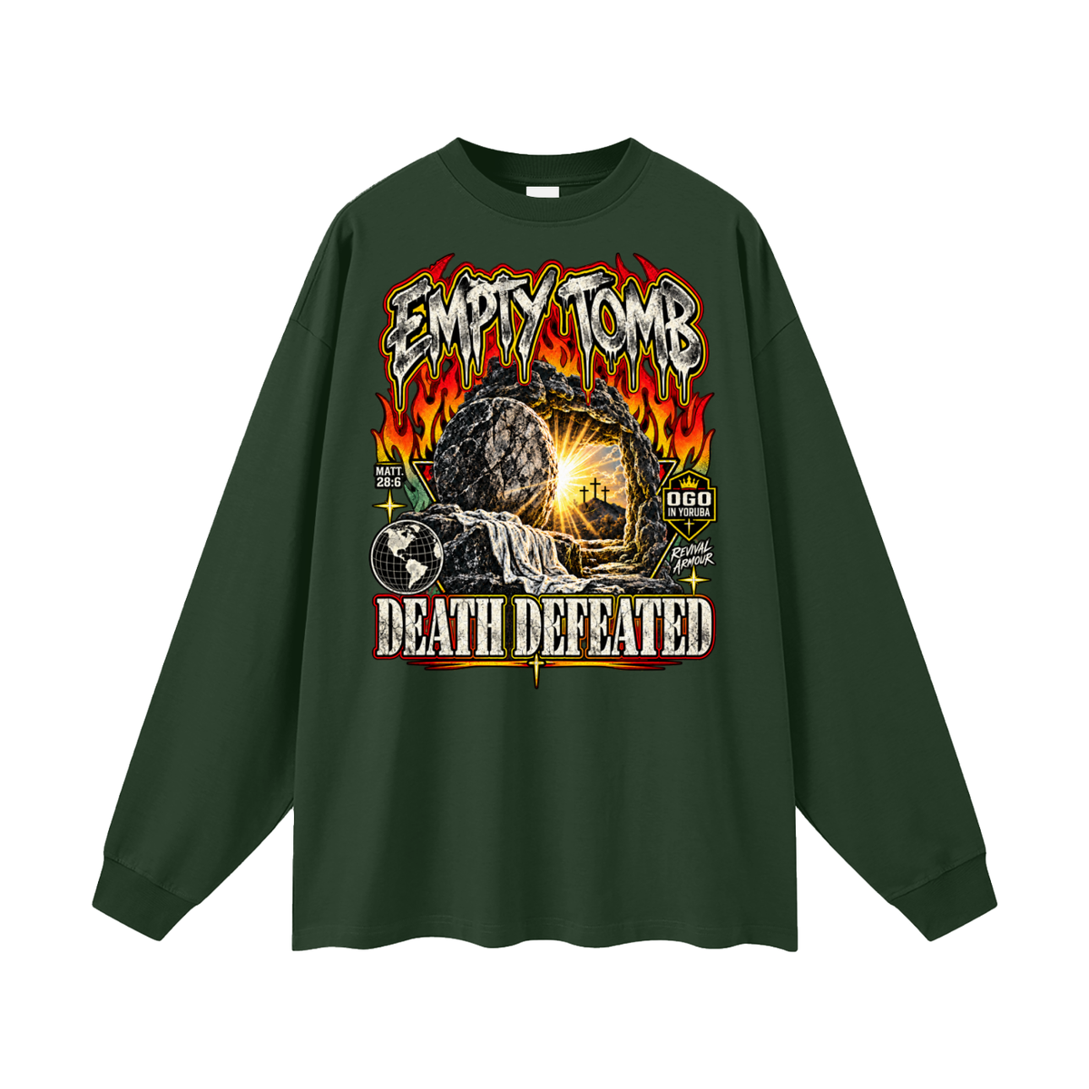 EMPTY TOMB DEATH DEFEATED Long Sleeve T-Shirt