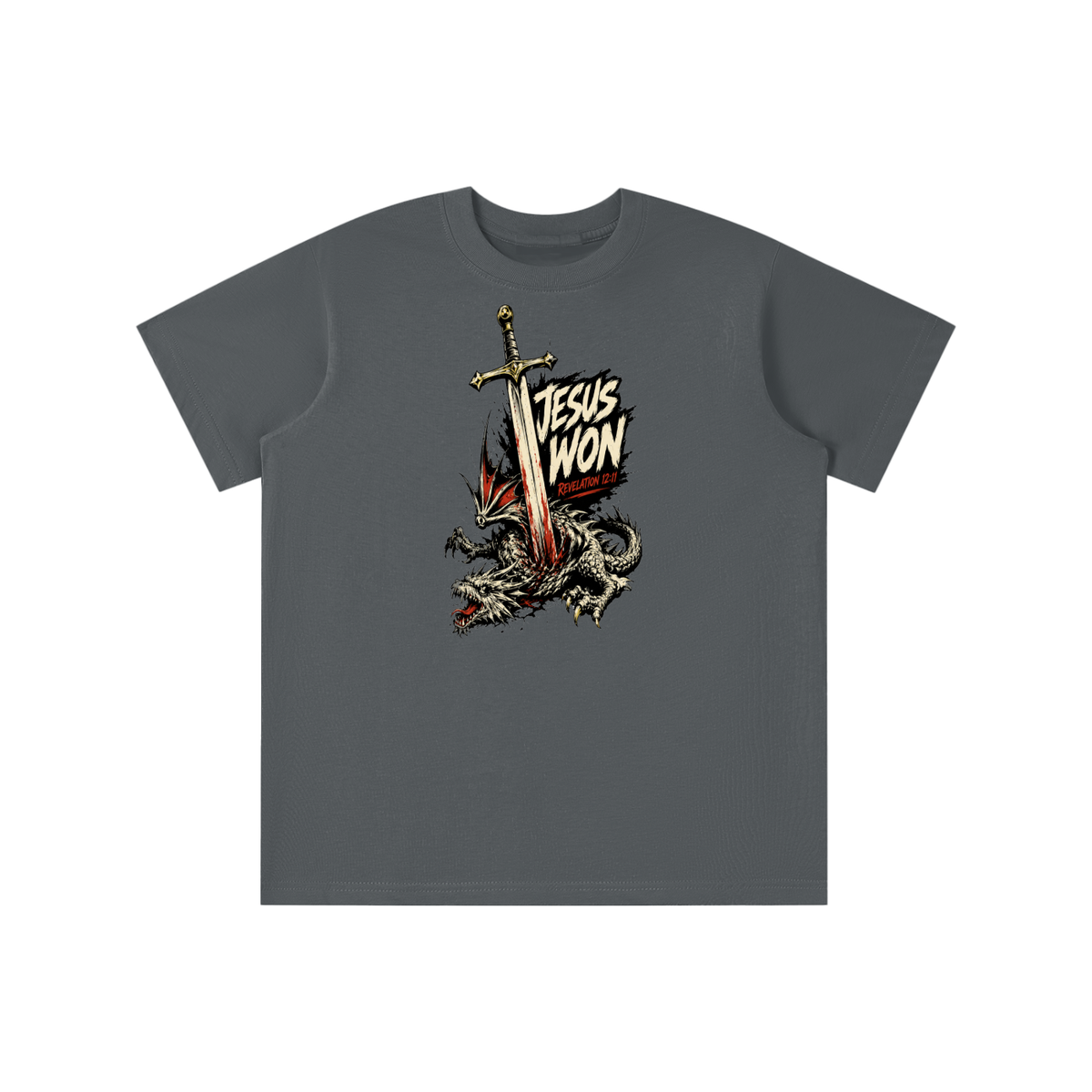 Jesus Won Revelation 12:11 youth T-shirt