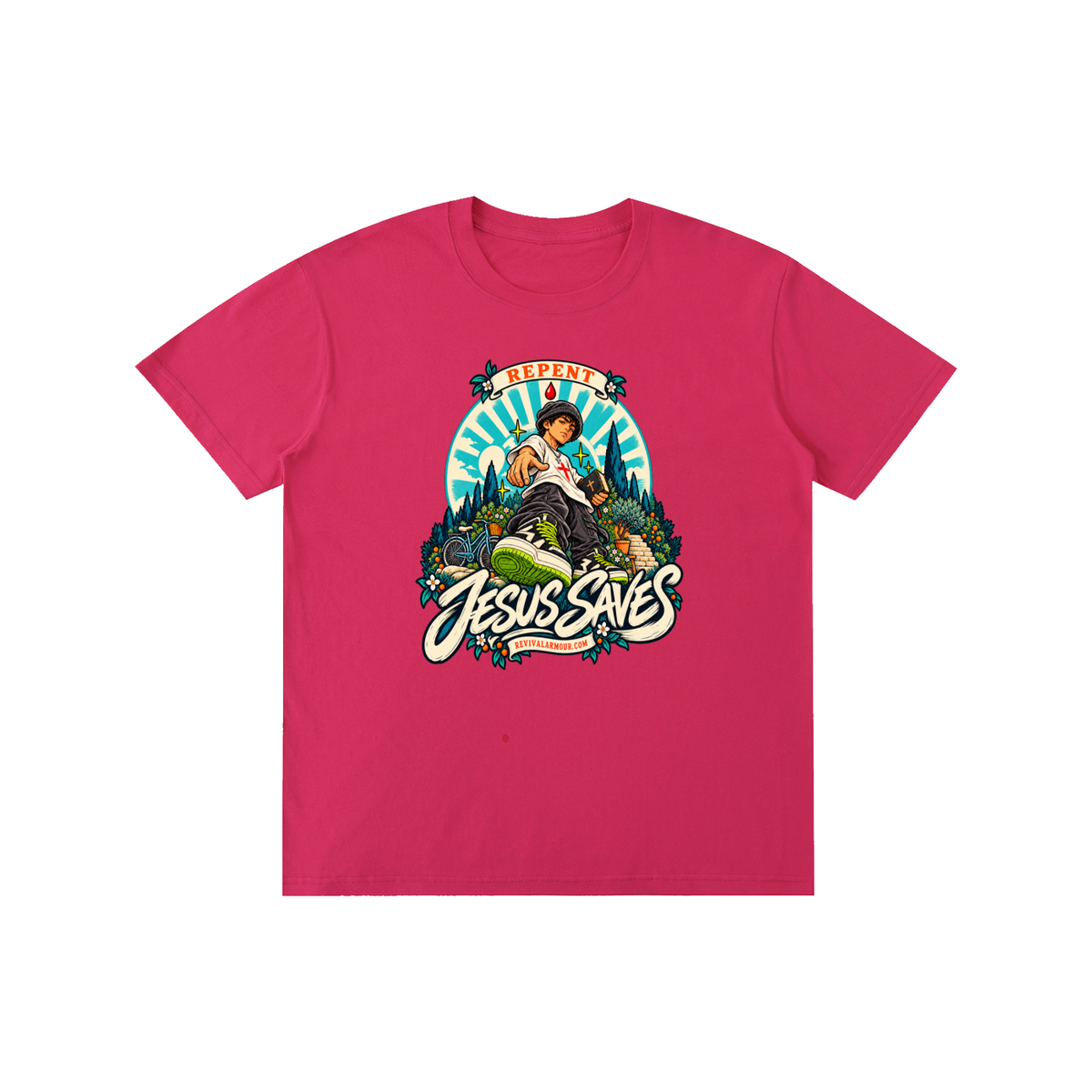 REPENT JESUS SAVES REVIVALARMOUR.COM T-Shirt