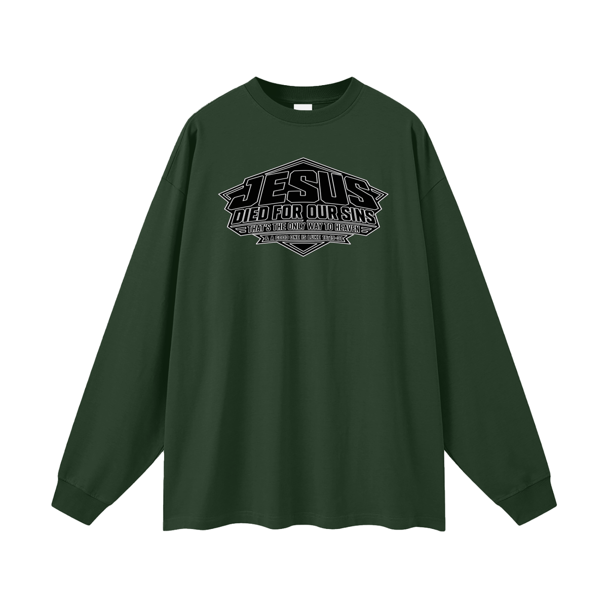 JESUS DIED FOR OUR SINS THAT'S THE ONLY WAY TO HEAVEN & A GOOD ONE IS LUKE 16:19-31 Long Sleeve T-Shirt