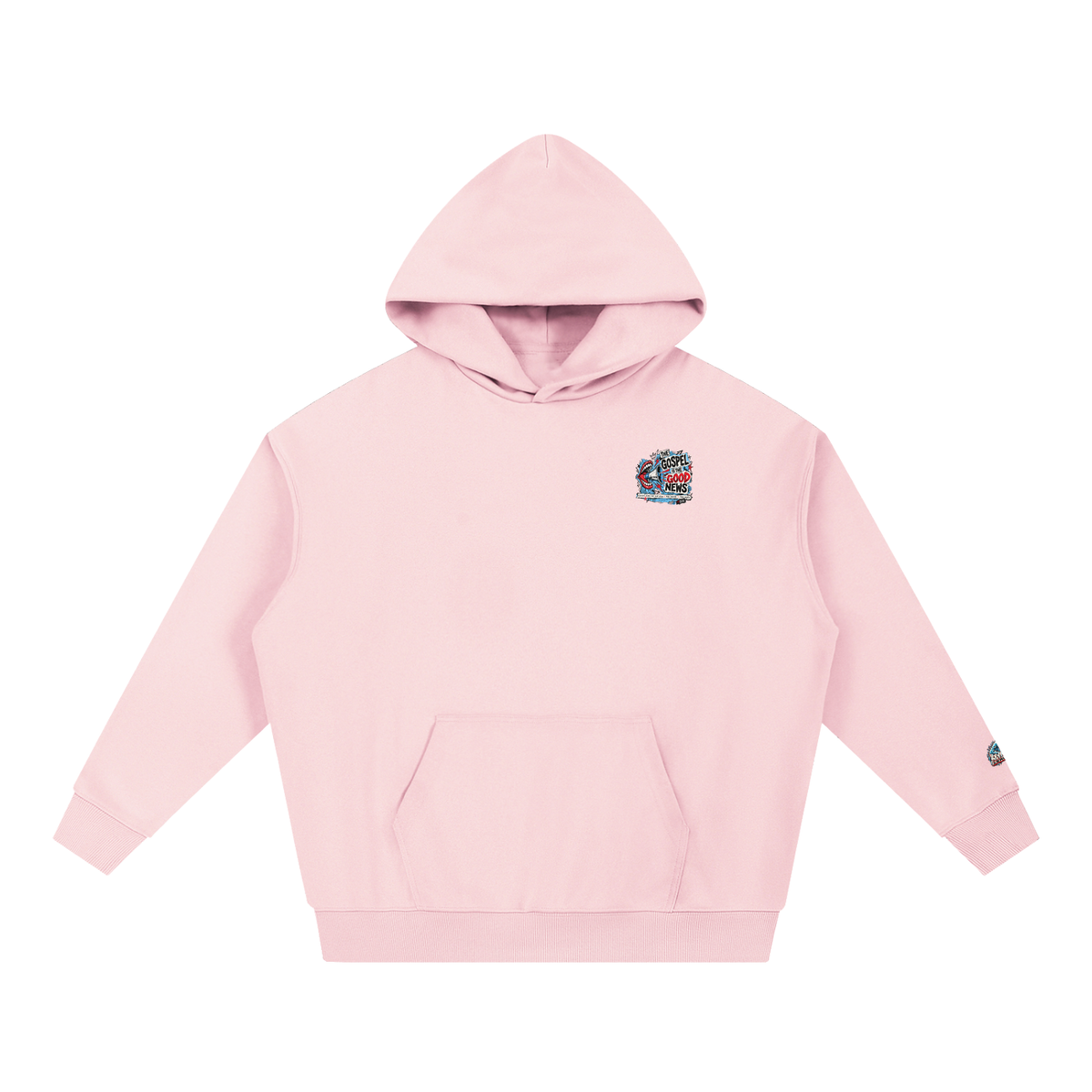 THE GOSPEL IS THE GOOD NEWS CHRIST DIED FOR OUR SINS . WAS BURIED . ROSE AGAIN -- 1 CORINTHIANS 15:1-4 -- Hoodie