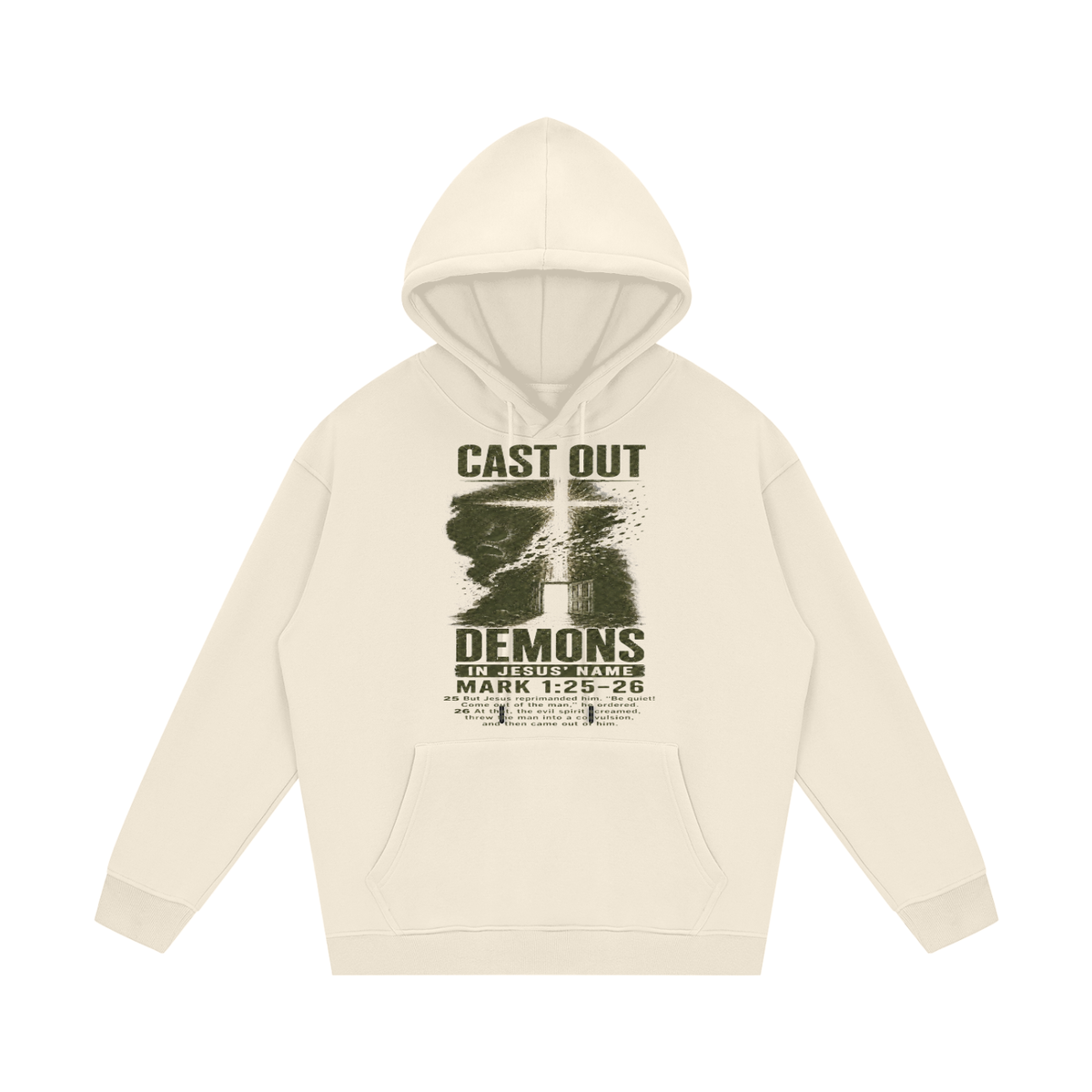 Mark 1:25-26 NLT Hoodie