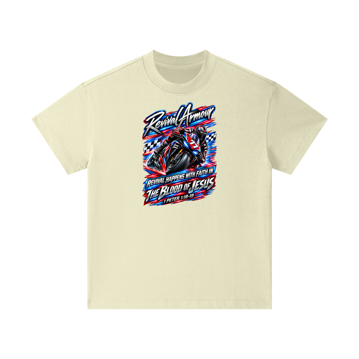 REVIVAL ARMOUR REVIVAL HAPPENS WITH FAITH IN THE BLOOD OF JESUS 1 PETER 1:18-19 Kids T-Shirt