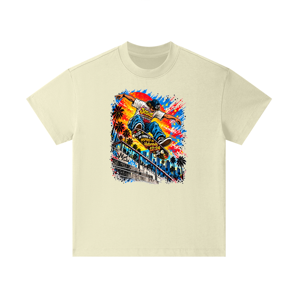 the blood of Jesus speaks better things than the blood of Abel the phrase is inspired by HEBREWS 12:24 skater Kids T-Shirt