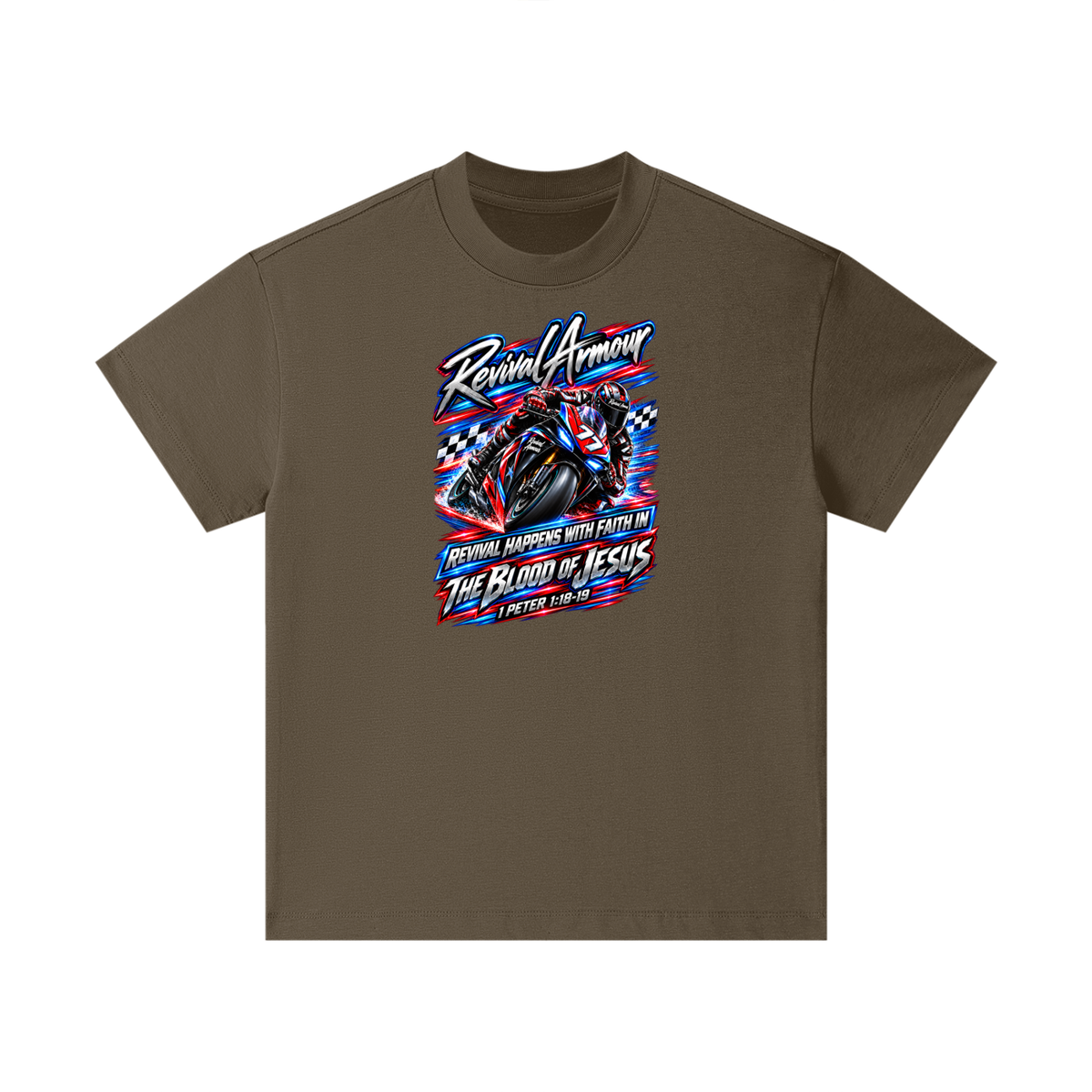 REVIVAL ARMOUR REVIVAL HAPPENS WITH FAITH IN THE BLOOD OF JESUS 1 PETER 1:18-19 Kids T-Shirt