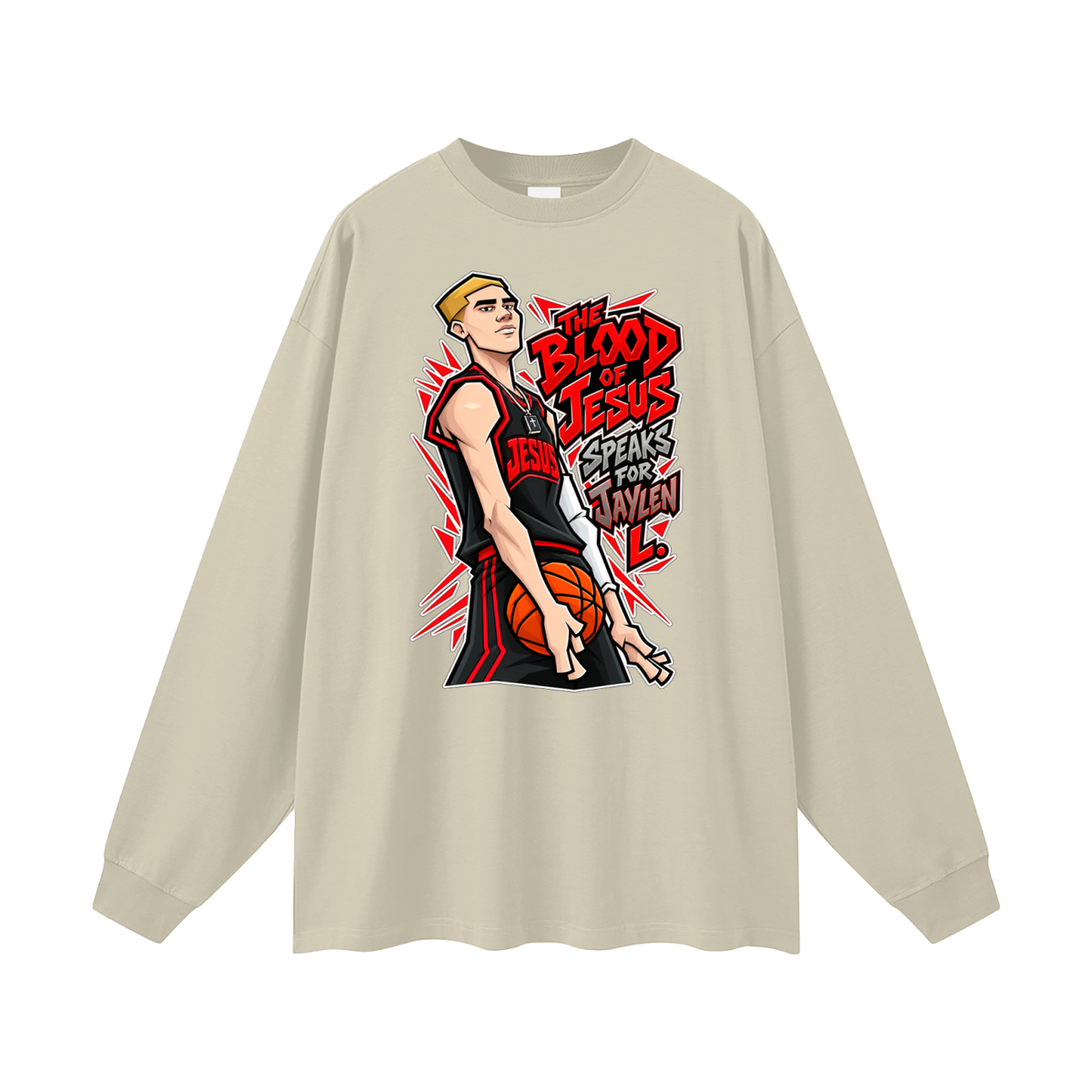 THE BLOOD OF JESUS SPEAKS FOR JAYLEN L. Long Sleeve T-Shirt