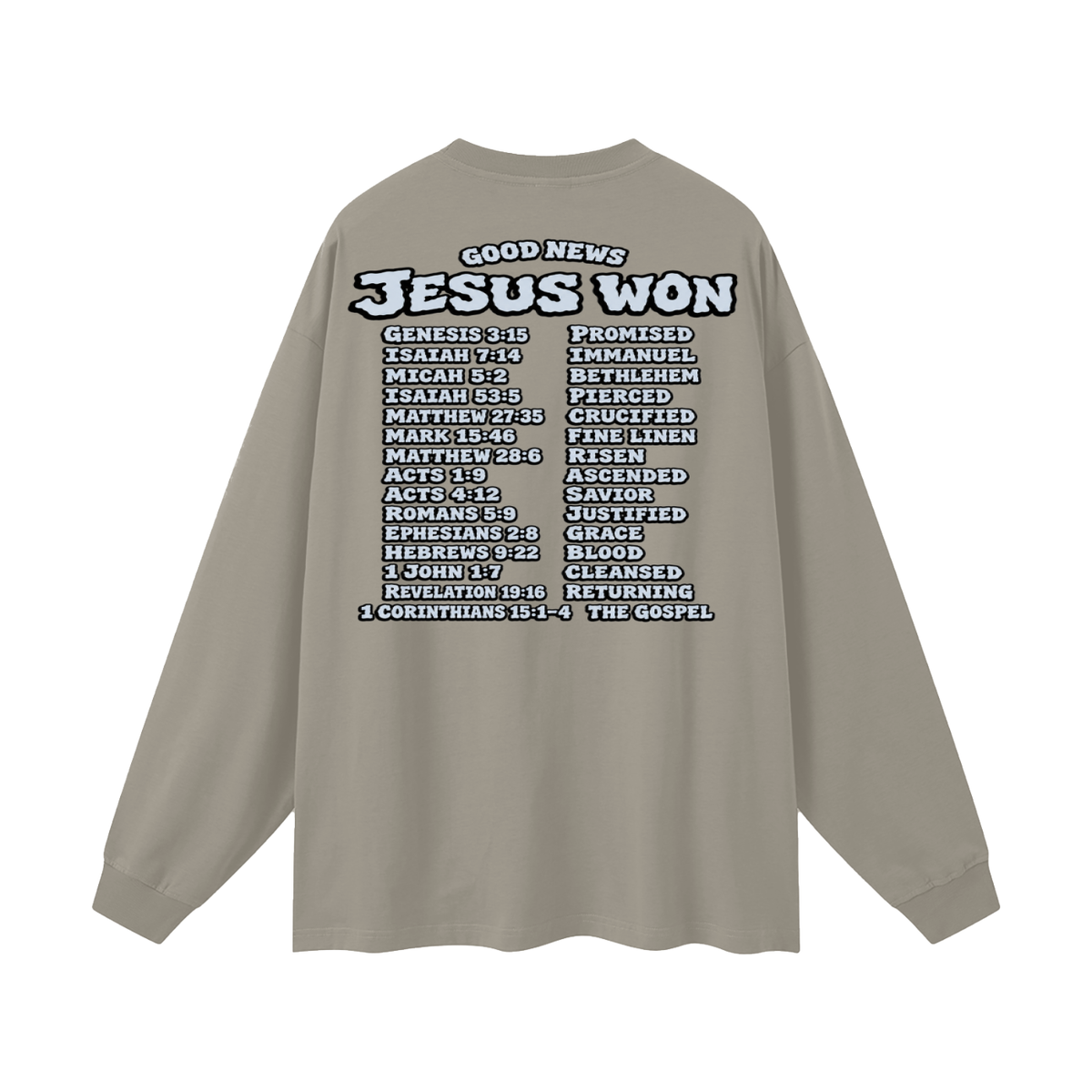 GOOD NEWS JESUS WON Long Sleeve T-Shirt