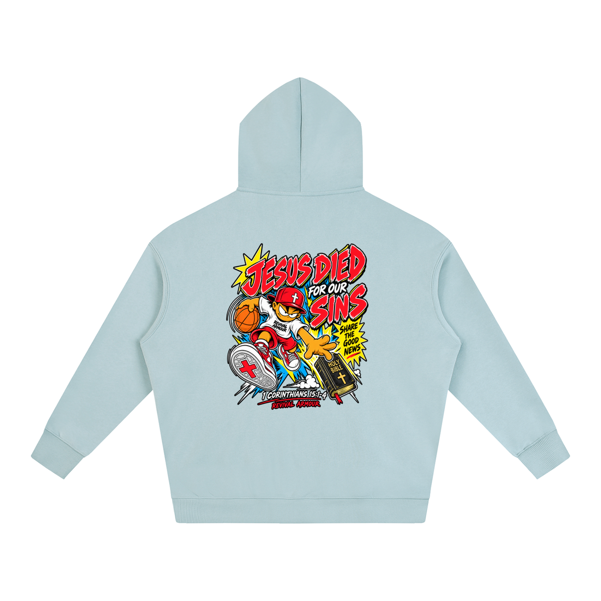 SUBMIT TO JESUS RESIST THE DEVIL AND HE WILL FLEE FROM YOU INSPIRED BY JAMES 4:7 JESUS DIED FOR OUR SINS SHARE THE GOOD NEWS HOLY BIBLE 1 CORTHIANS 15:1-4 REVIVAL ARMOUR Hoodie