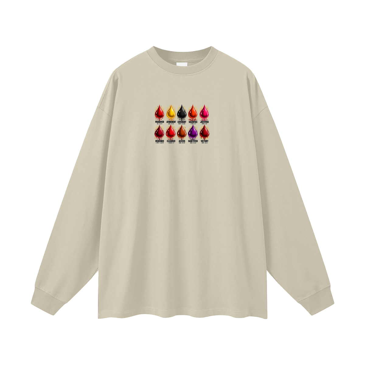 10 BLOOD LOGOS Long Sleeve T-Shirt