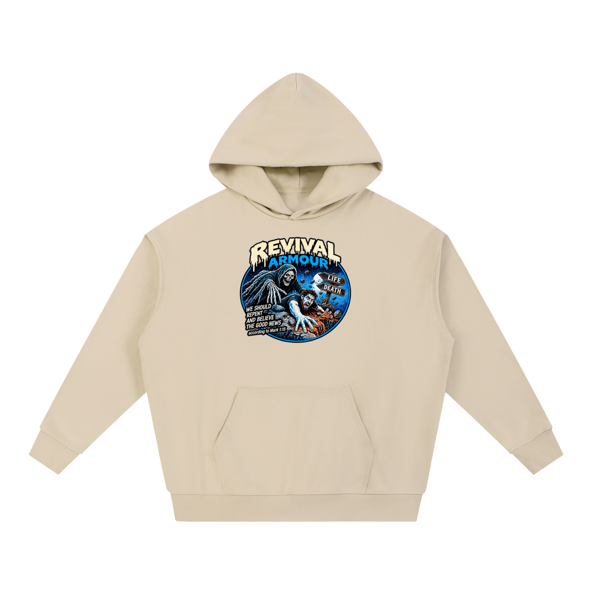 REVIVAL ARMOUR WE SHOULD REPENT AND BELIEVE THE GOOD NEWS according to Mark 1:15 Hoodie