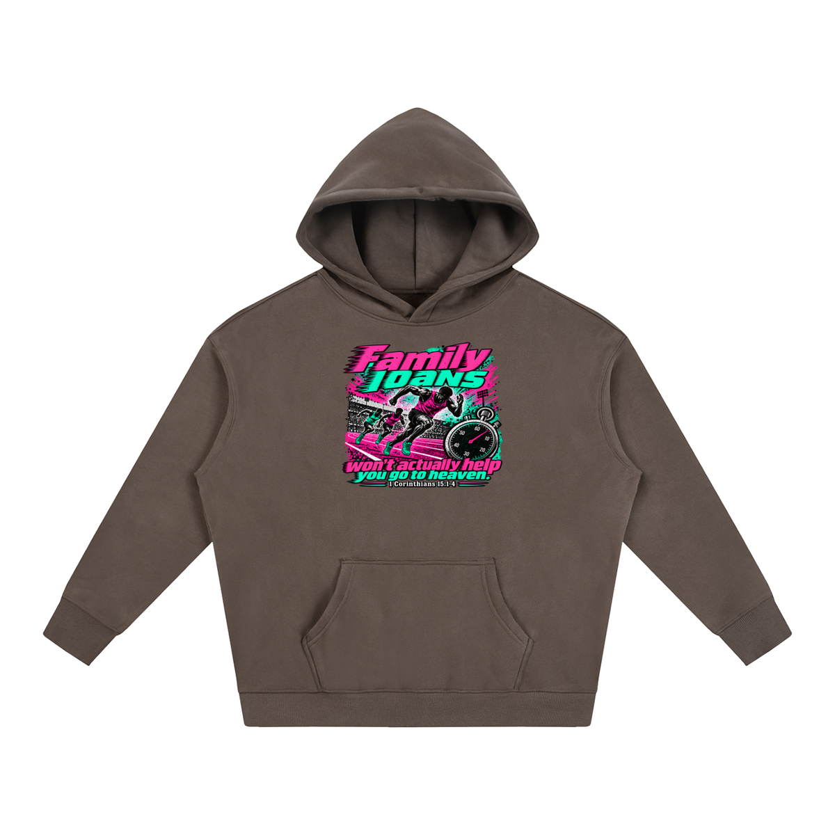Family loans won't actually help you go to heaven. 1 Corinthians 15:1-4 Hoodie