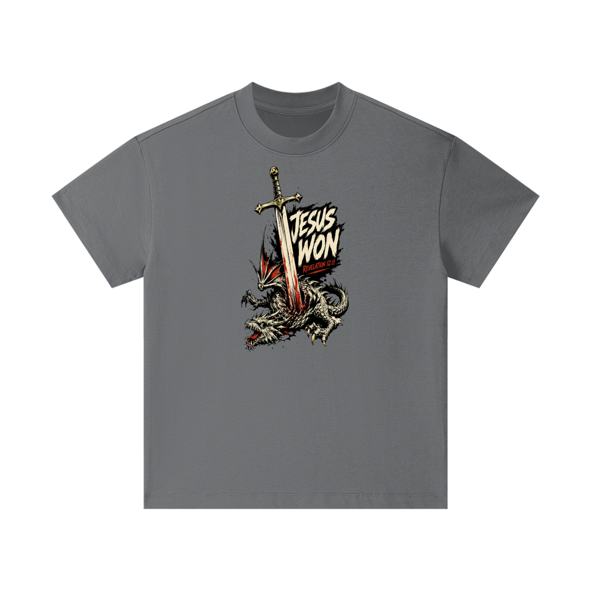 Jesus Won Revelation 12:11 Kids T-Shirt