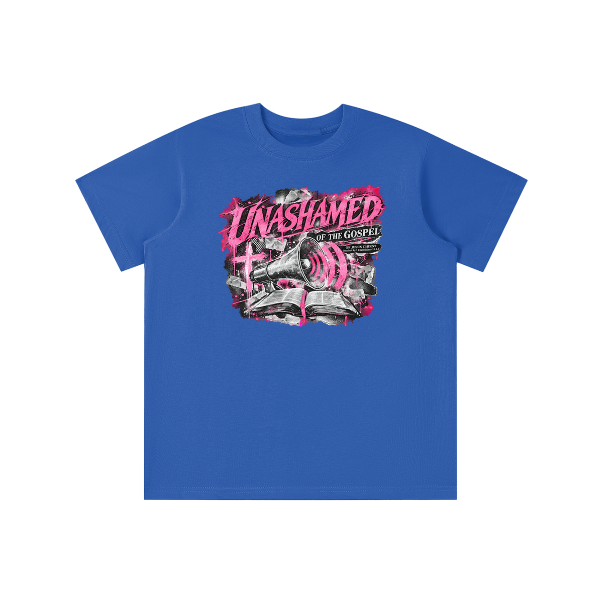 UNASHAMED OF THE GOSPEL OF JESUS CHIRST Inspired by 1 Corinthians 15:1-4 youth T-shirt