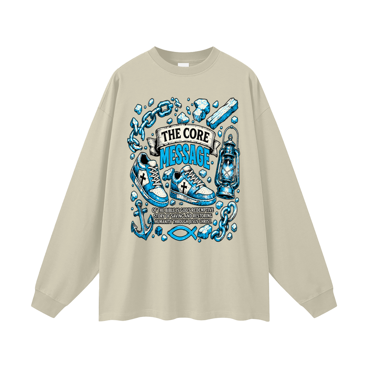 the core message of the bible is God's redemptive story of saving and restoring humanity through Jesus Christ. Long Sleeve T-Shirt