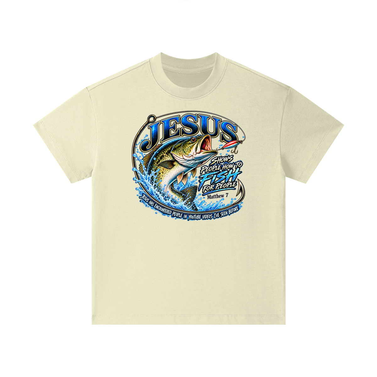 JESUS SHOWS PEOPLE HOW TO FISH FOR PEOPLE MATTHEW 7 JESUS HAS ENCOUNTERED PEOPLE IN YOUTUBE VIDEOS I'VE SEE BEFORE Kids T-Shirt
