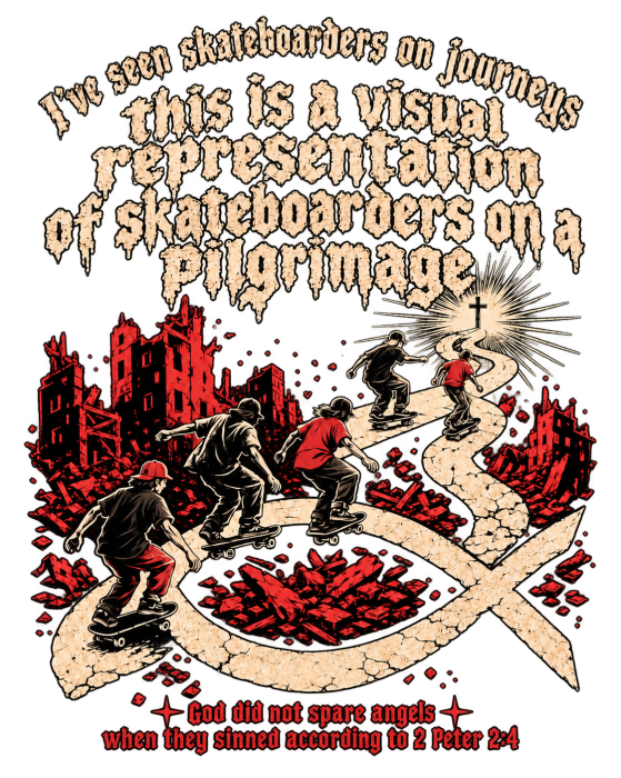 skateboarders on a pilgrimage T-Shirt