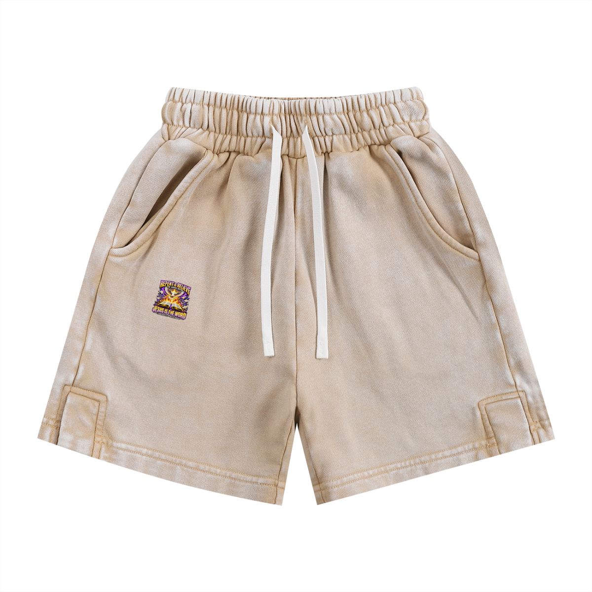 REPENT & BELIEVE THE GOOD NEW JESUS IS THE WORD 1 CORINTHIANS 15:1-4 REVIVAL ARMOUR Kids' Shorts