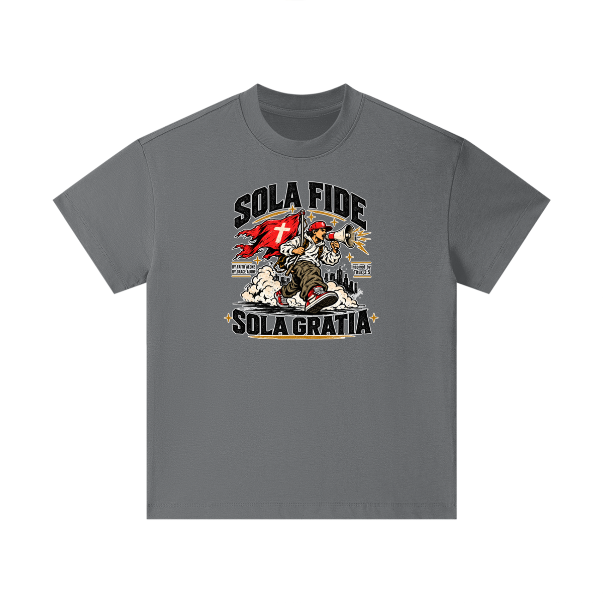 "Sola Fide / Sola Gratia" – Latin for "Faith Alone / Grace Alone." Kids T-Shirt
