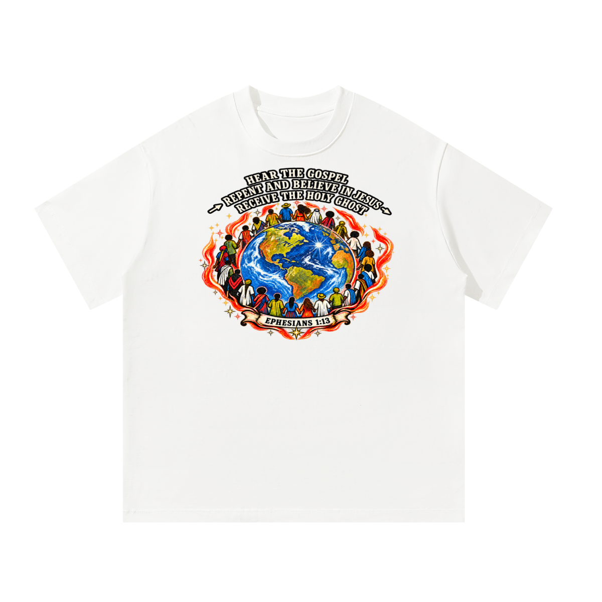 Hear the Gospel > repent and believe in Jesus > Receive the Holy Ghost T-Shirt