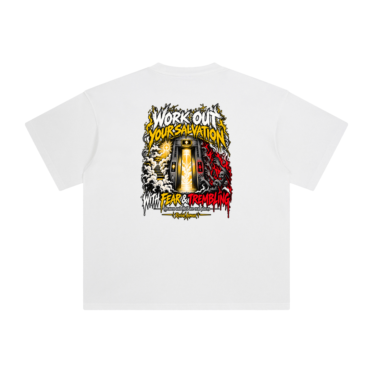 THE WAGE OF SIN IS DEATH WORKOUT YOUR SALVATION WITH FEAR & TREMBLING T-Shirt