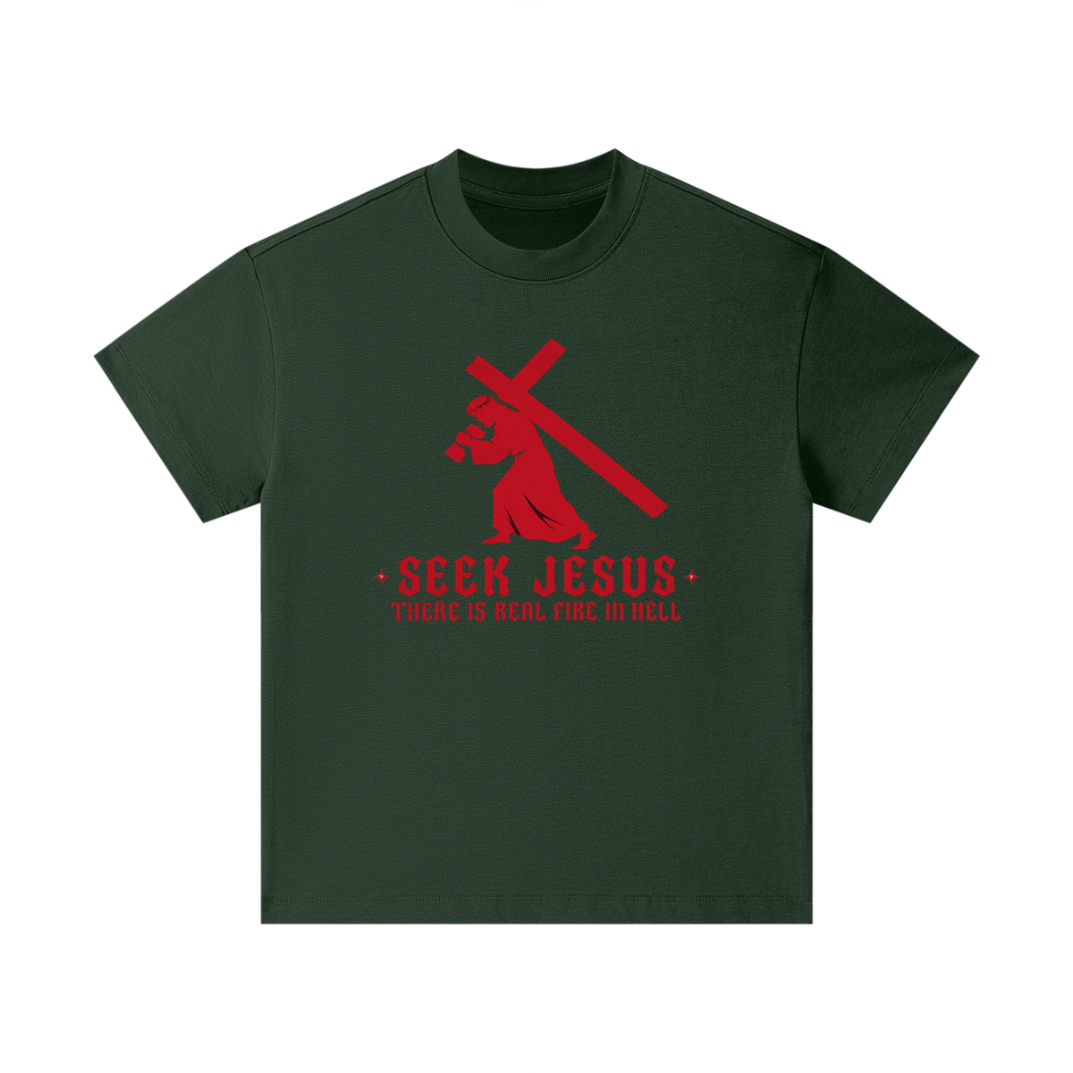 SEEK JESUS THERE IS REAL FIRE IN HELL Kids T-Shirt