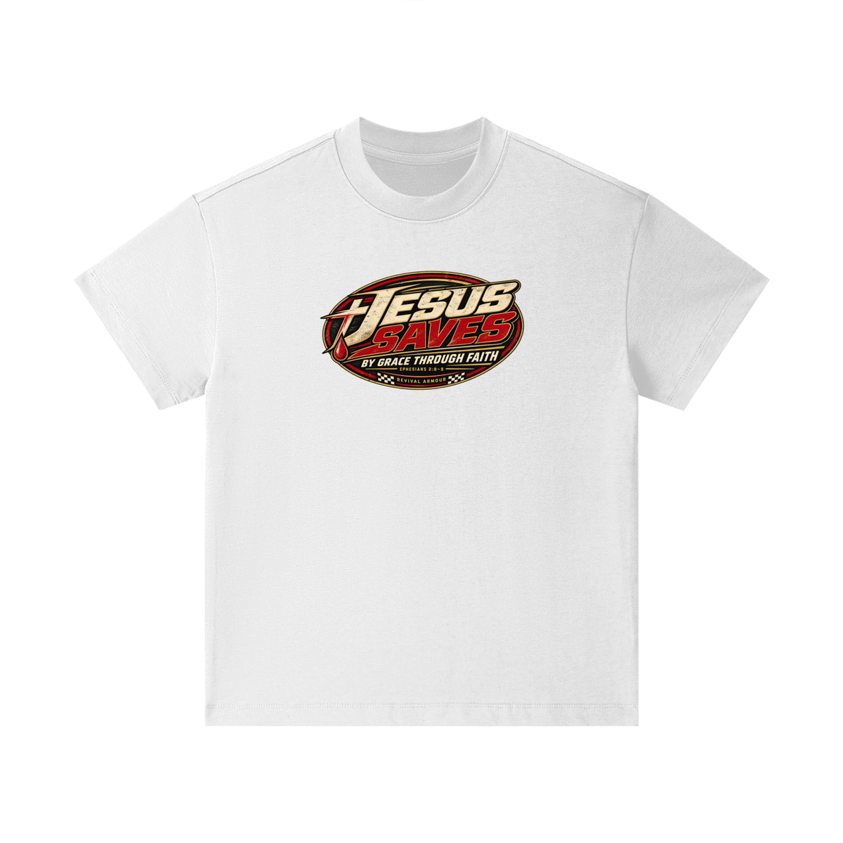 JESUS SAVES BY GRACE THROUGH FAITH - EPHESIANS 2:8-9 - Kids T-Shirt