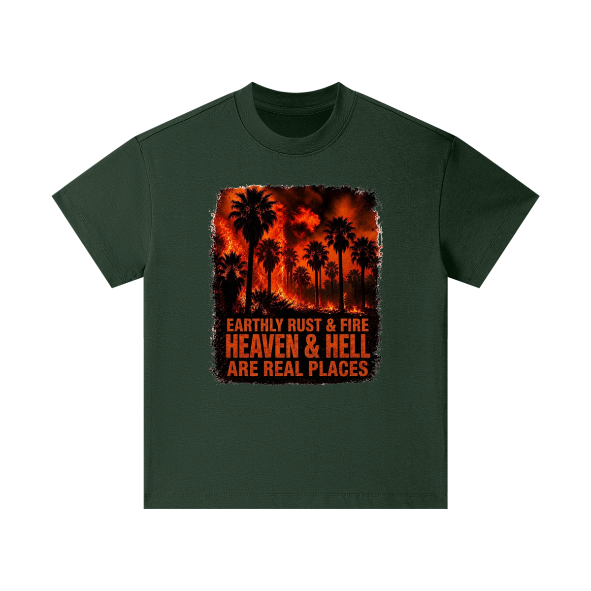 EARTHLY RUST & FIRE HEAVEN & HELL ARE REAL PLACES Kids T-Shirt