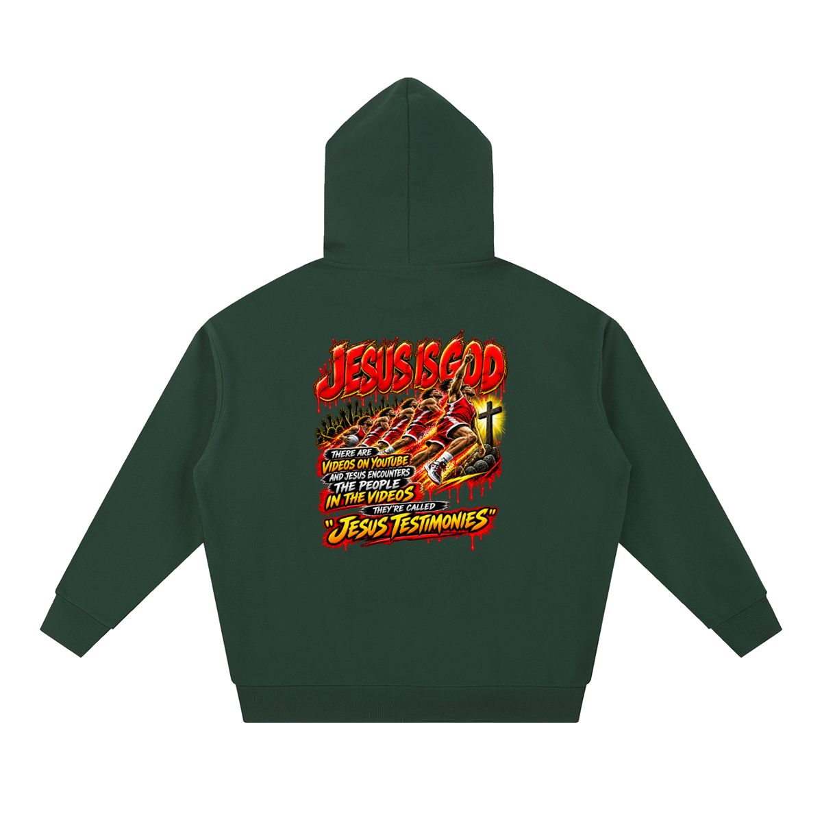 DEPENDENT ON JESUS CHRIST REVIVAL ARMOUR JESUS IS GOD THERE ARE VIDEOS ON YOUTUBE AND JESUS ENCOUNTERS THE PEOPLE IN THE VIDEOS THEY'RE CALLED "JESUS TESTIMONIES" Hoodie