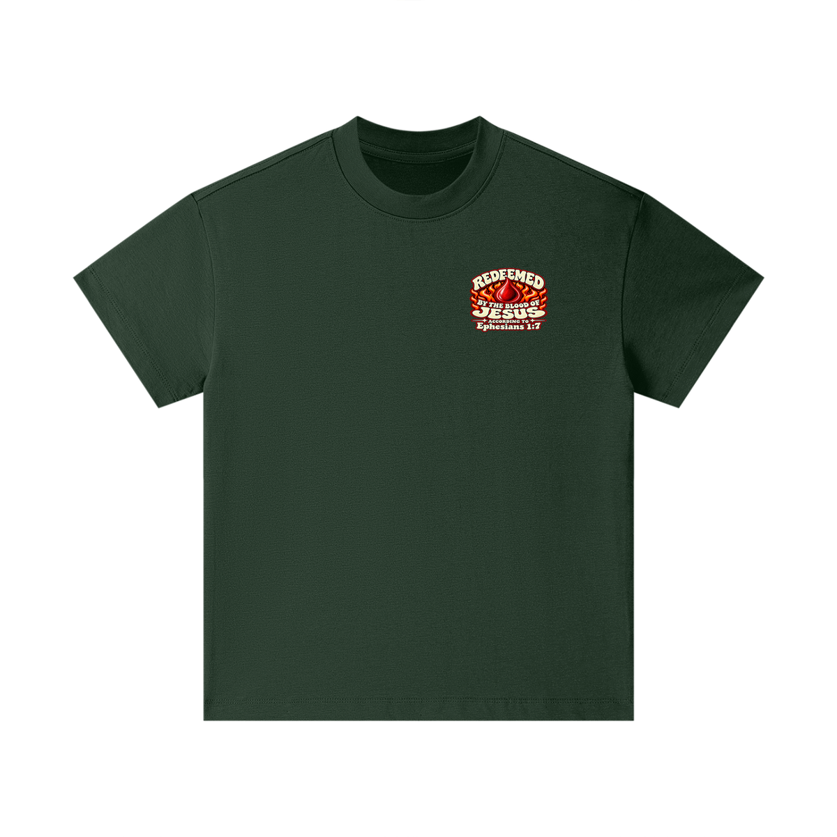 REDEEMED BY THE BLOOD OF JESUS ACCORDING TO EPHESIANS 1:7 IF YOU DON'T REPENT YOU'LL BURN FOREVER ACCORDING TO MARK 9:43-48 Kids T-Shirt