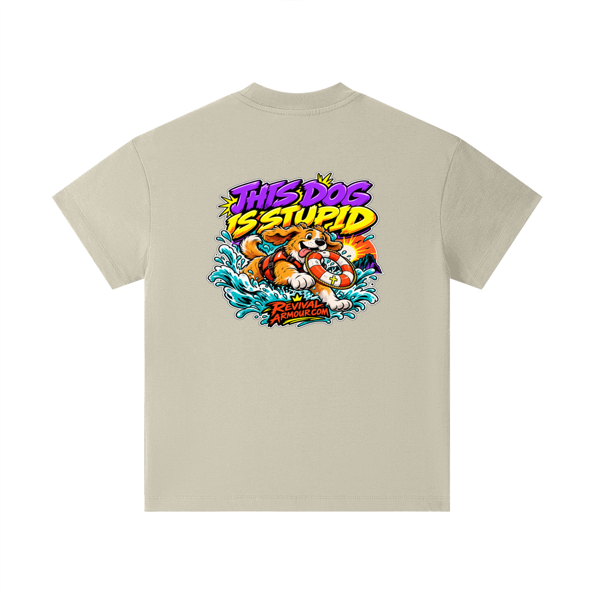 THIS DOG IS STUPID REVIVALARMOUR.COM Kids T-Shirt