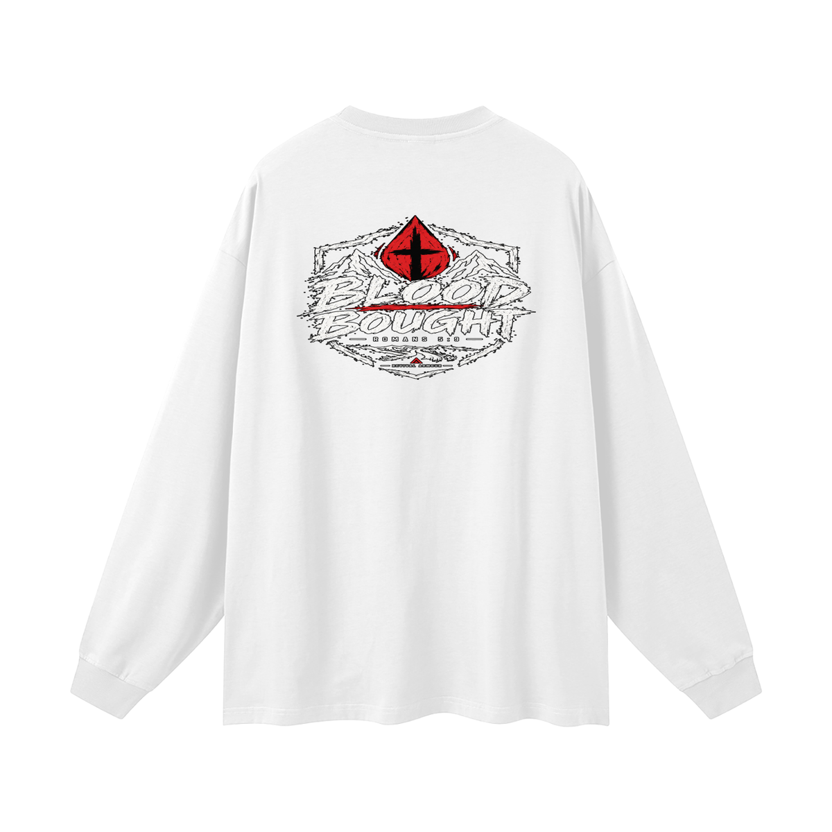 BLOOD BOUGHT - ROMANS 5:9 - Long Sleeve T-Shirt