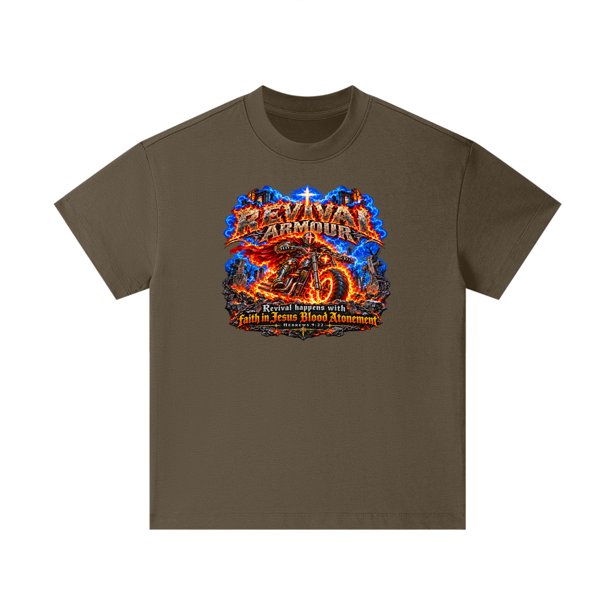 REVIVAL ARMOUR REVIVAL HAPPENS WITH FAITH IN JESUS BLOOD ATONEMENT - HEBREWS 9:22 - Kids T-Shirt