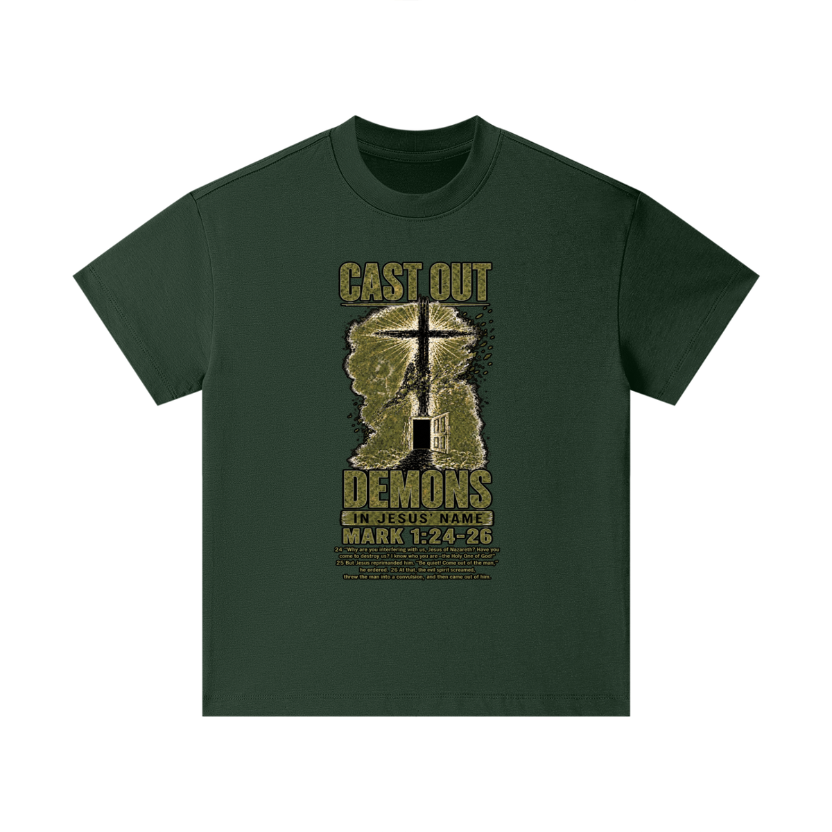 Mark 1:24-26 NLT Kids T-Shirt