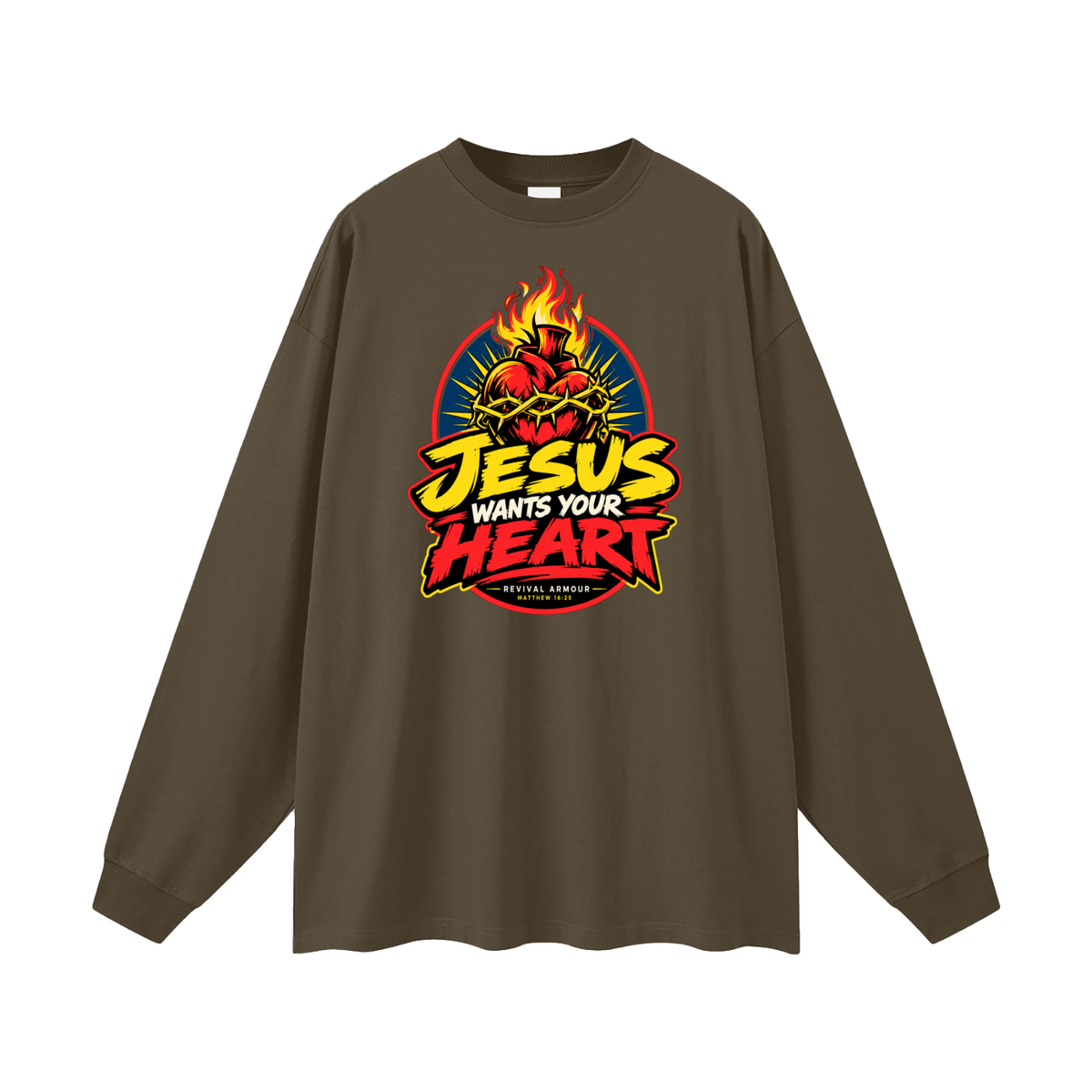 JESUS WANTS YOUR HEART - REVIVAL ARMOUR - Long Sleeve T-Shirt