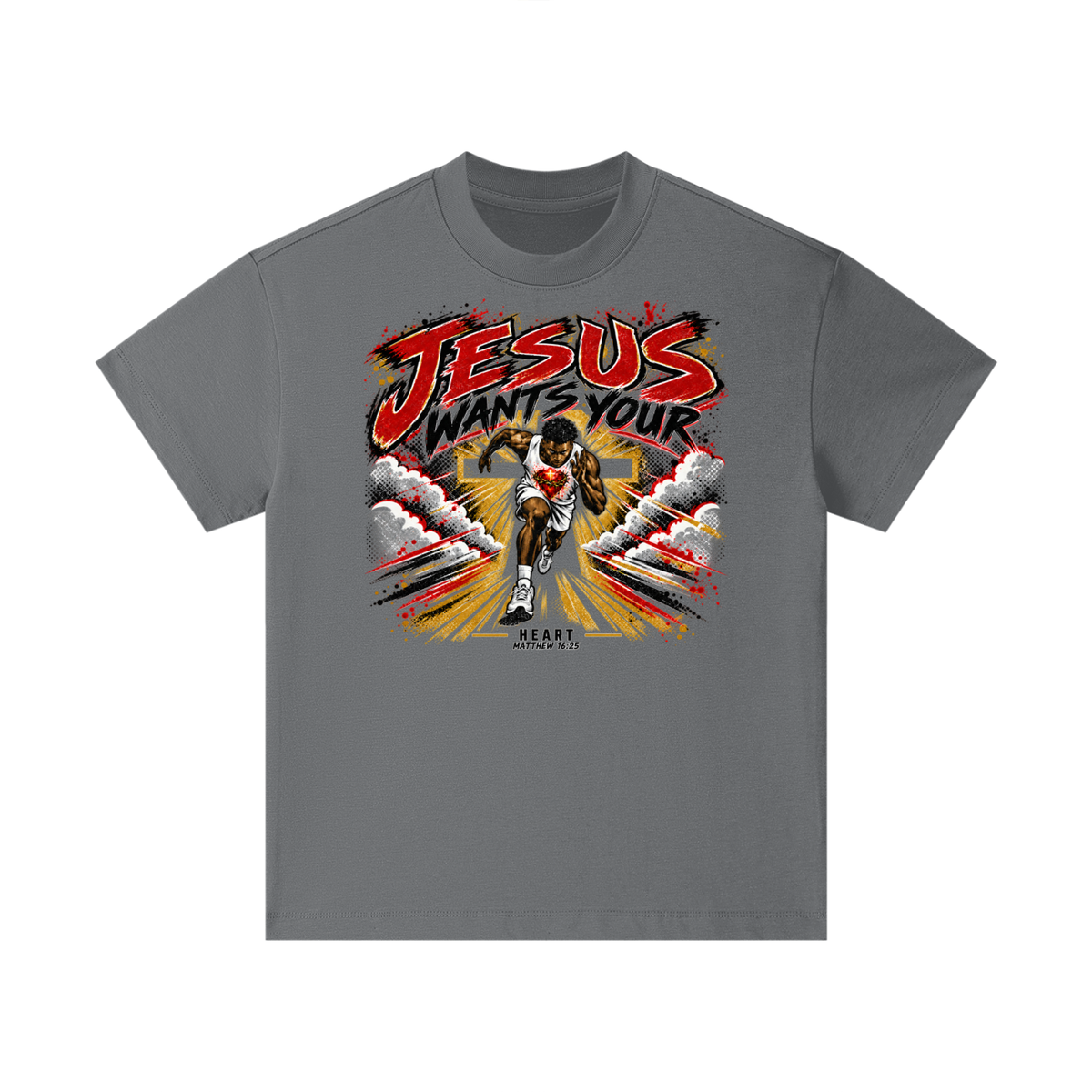 JESUS WANTS YOUR HEART MATTEW 16:25 Kids T-Shirt